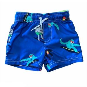 5/$20✨Carter’s Boys Blue Surfing Sloths Swim Trunks